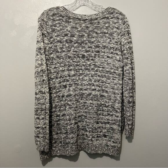 Express Gray Marl Crewneck Hi Low Sweater | Women’s Size XS Petite - Picture 2 of 5